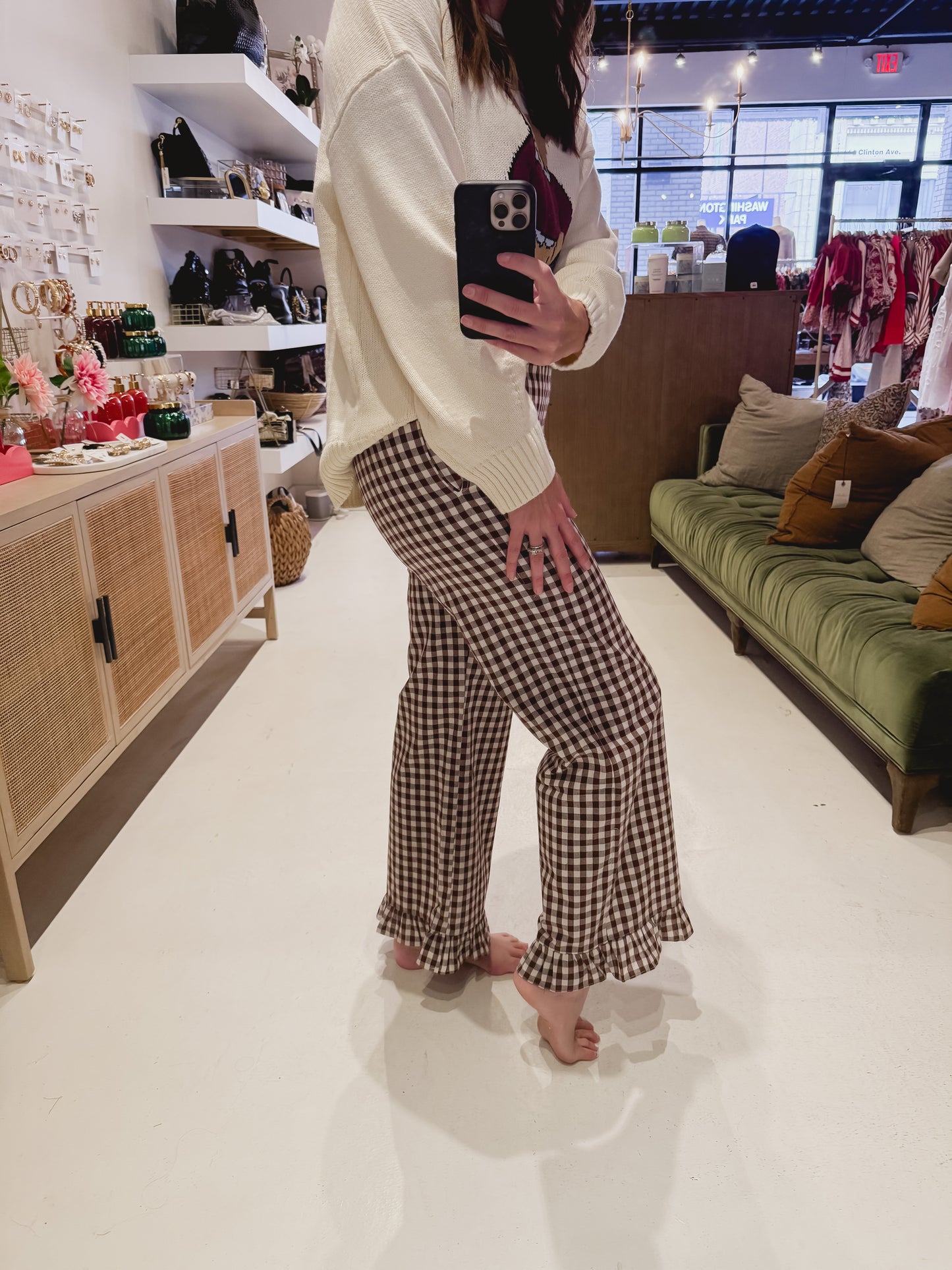 The Brown Picnic Ruffles Pants