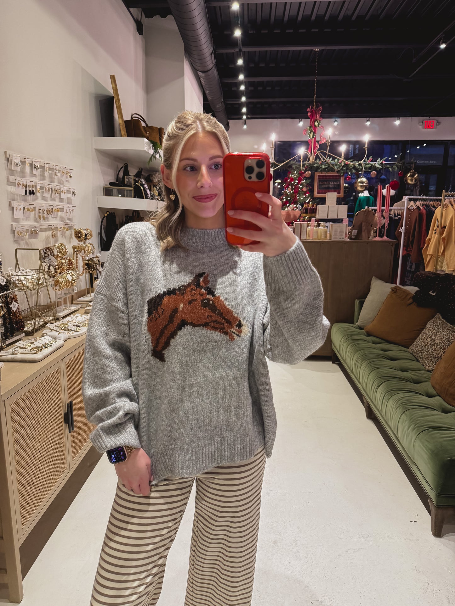 Horse Gray Sweater