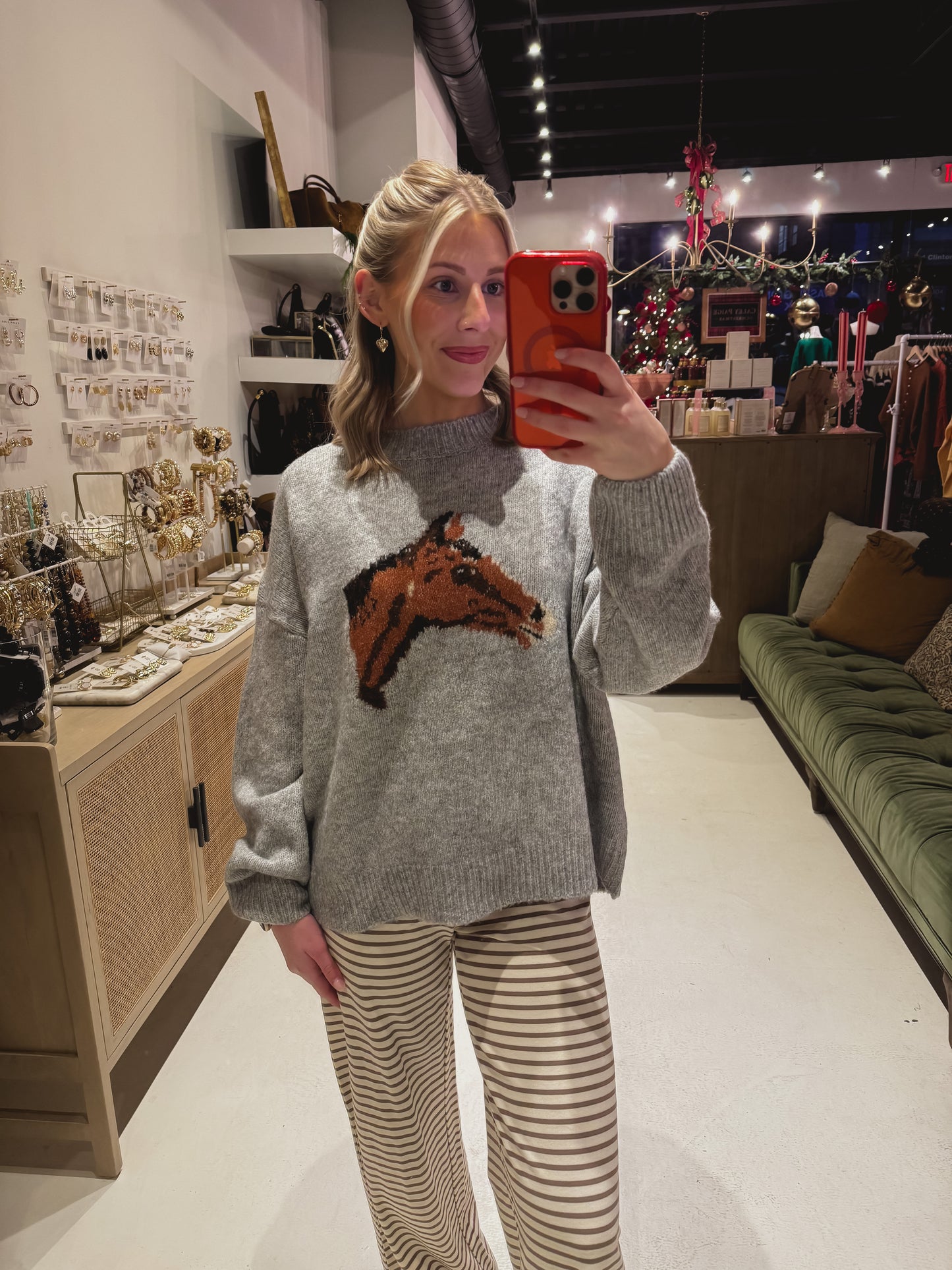 Horse Gray Sweater