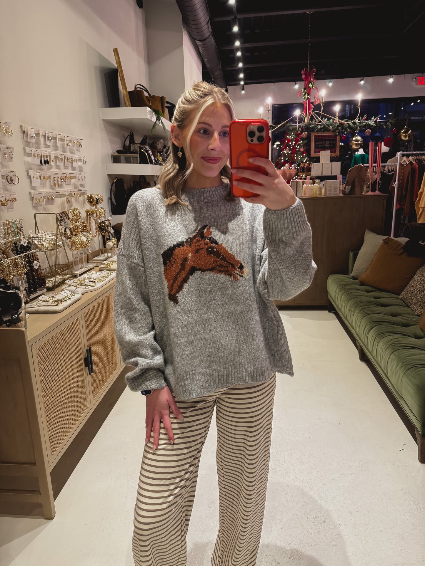 Horse Gray Sweater