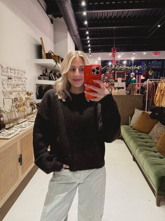 The Penelope Cardigan in Dark Chocolate