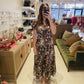 The Brown Floral Garden Dress
