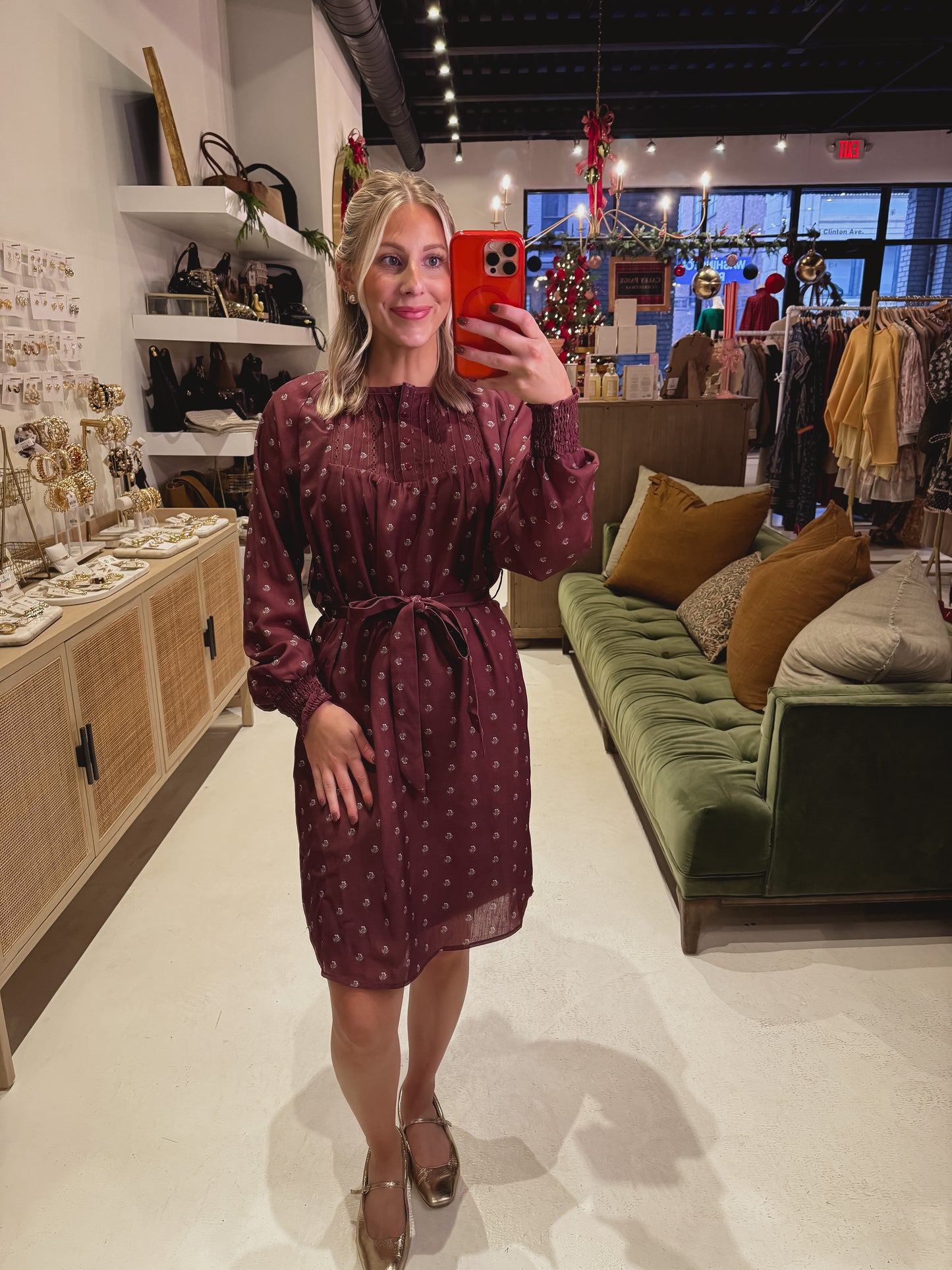 DOORBUSTER! Brown Dress with a Belt