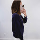 Golden Pup Sweater in Navy