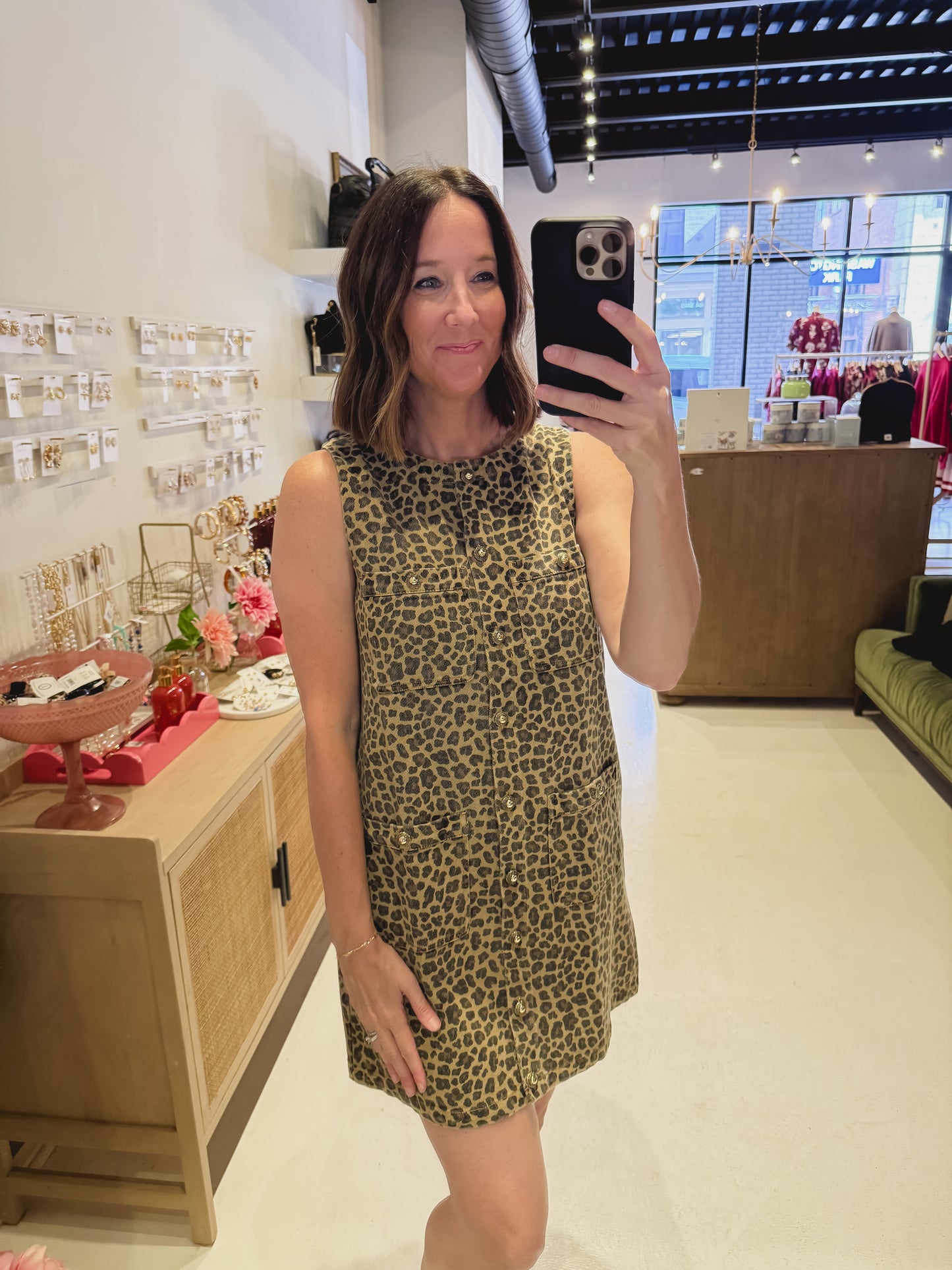 The Denim Leopard Dress