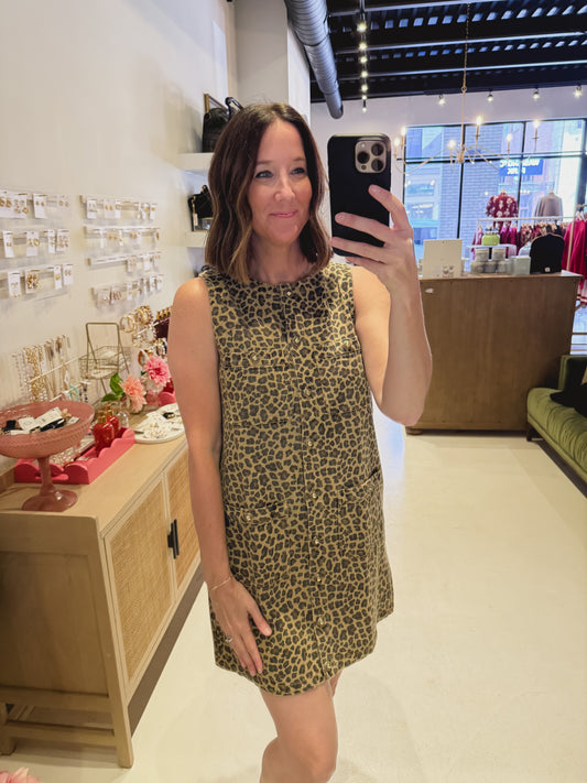 The Denim Leopard Dress