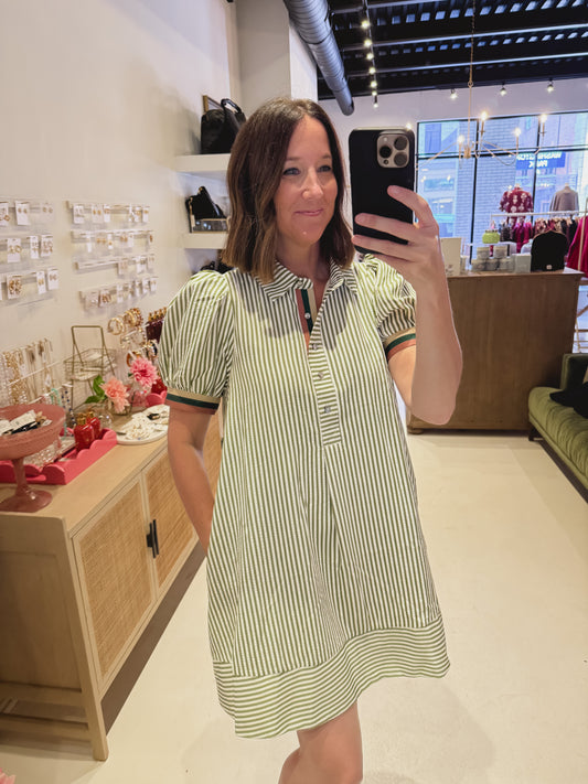 The Flynn Dress in Green