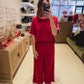 The Two Tone Set in Burgundy and Pink Trim