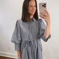 The Harbor Stripe Mini Dress in Navy