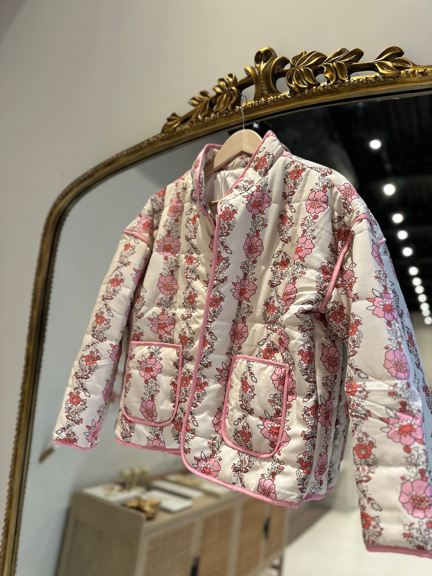 The Hazel Floral Quilted Jacket
