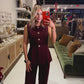 DOORBUSTER! Maroon Pleated Pants