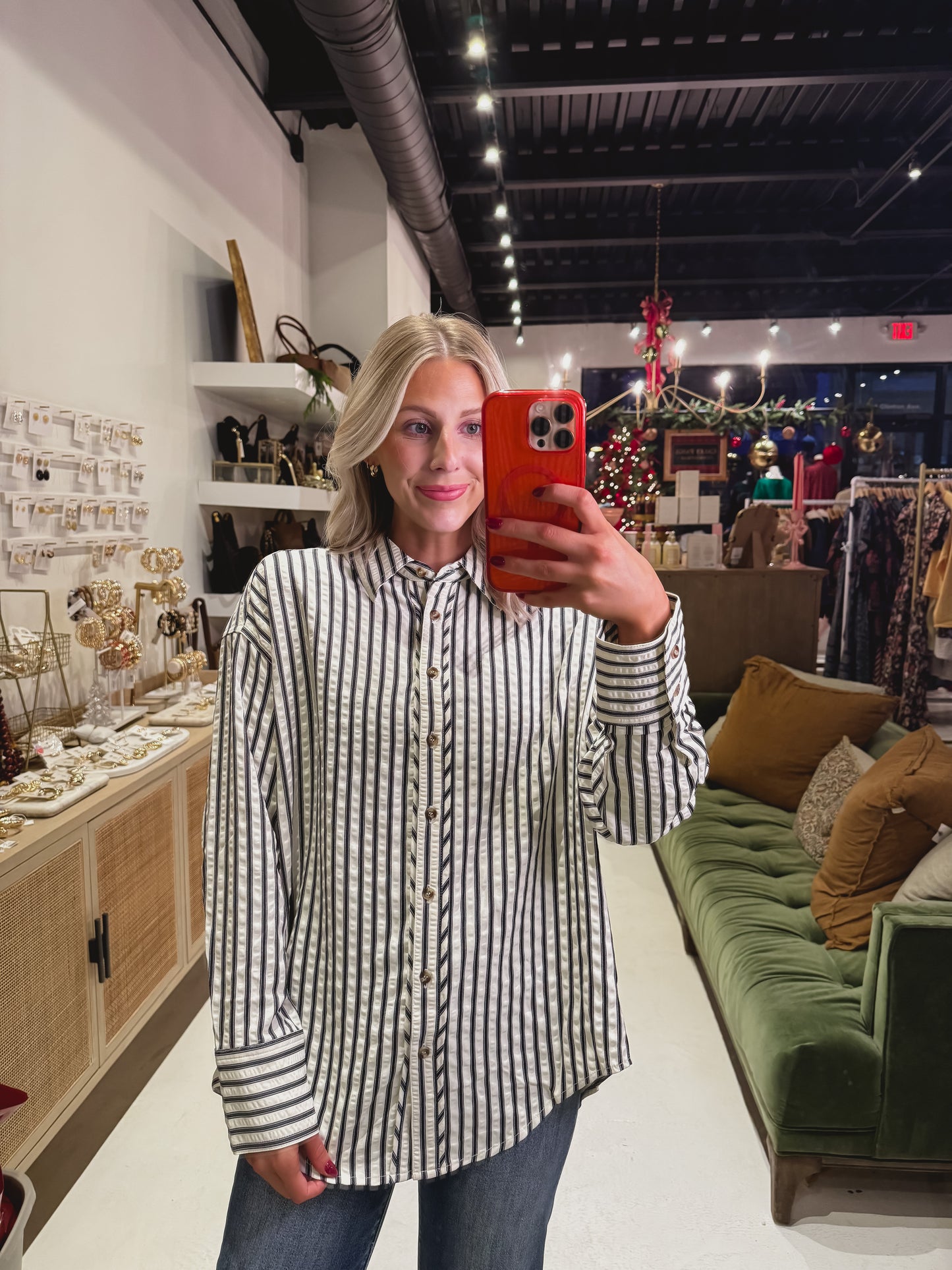 DOORBUSTER! Black Striped Top