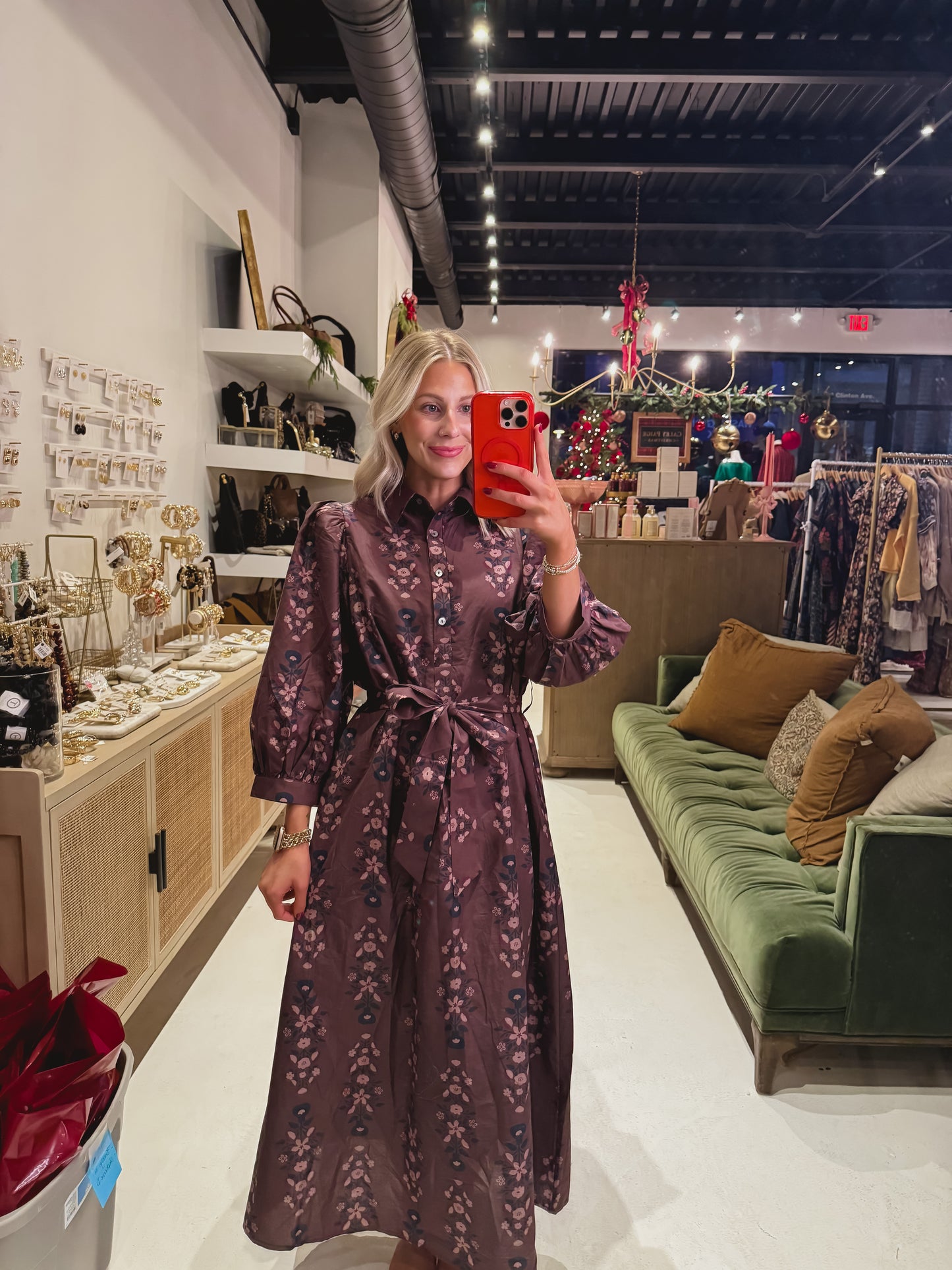 The Brown Floral Garden Dress