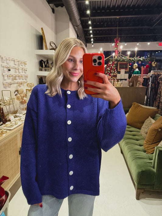 The Juniper Cardigan in Royal Blue