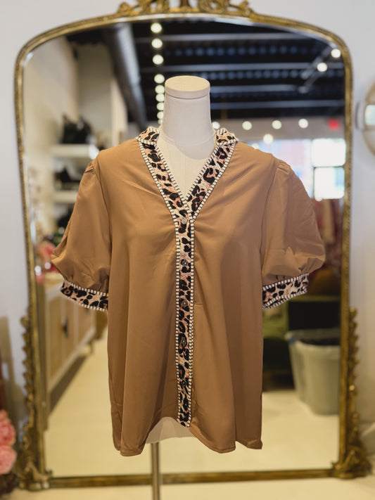 The Wild Grace Top in Tan