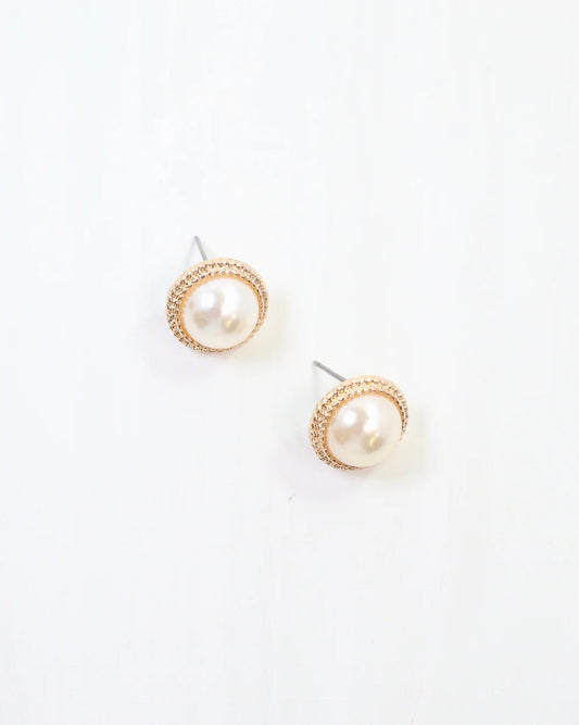 Palmdale Pearl Stud Gold