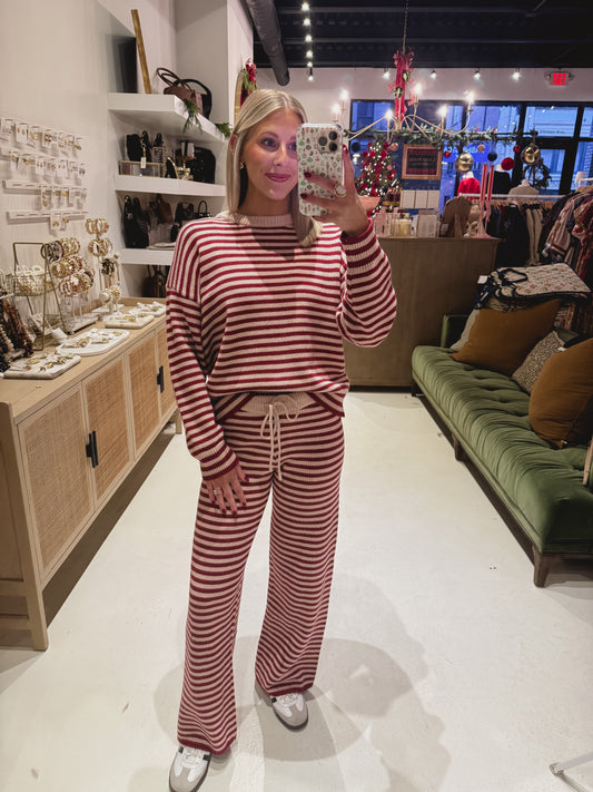 The Burgundy and Pink Stripe Bottom