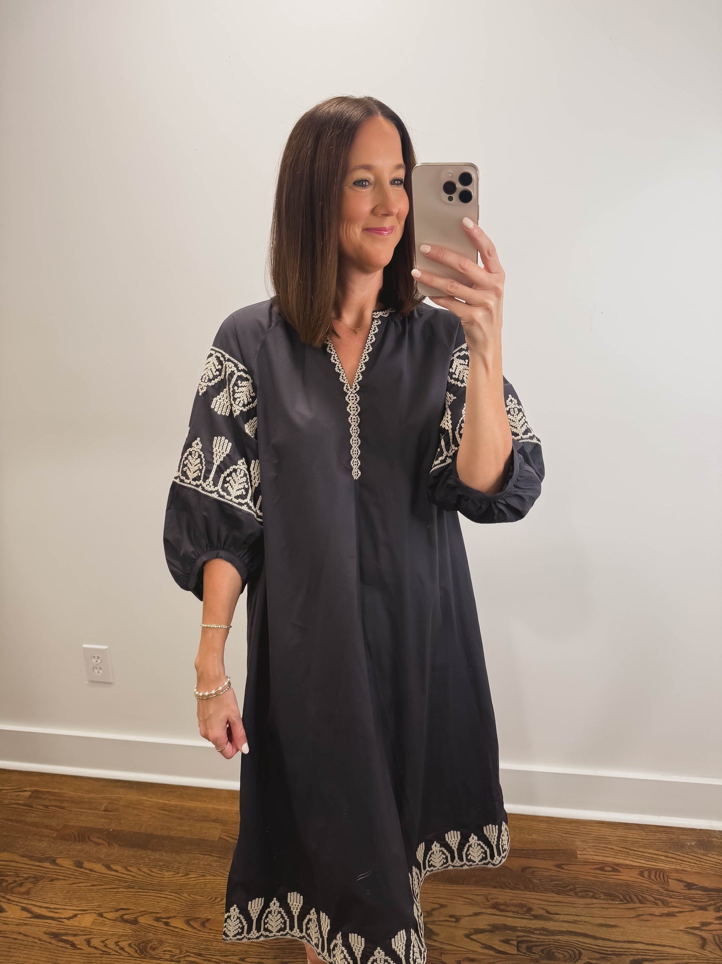 The Ashby Dress in Dark Grey