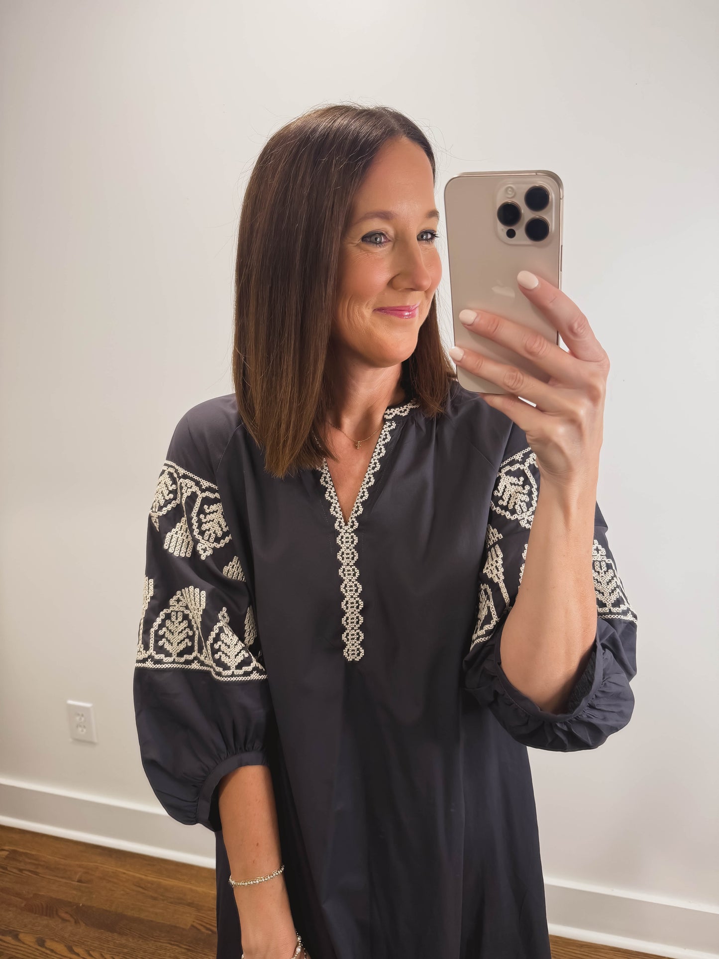 The Ashby Dress in Dark Grey