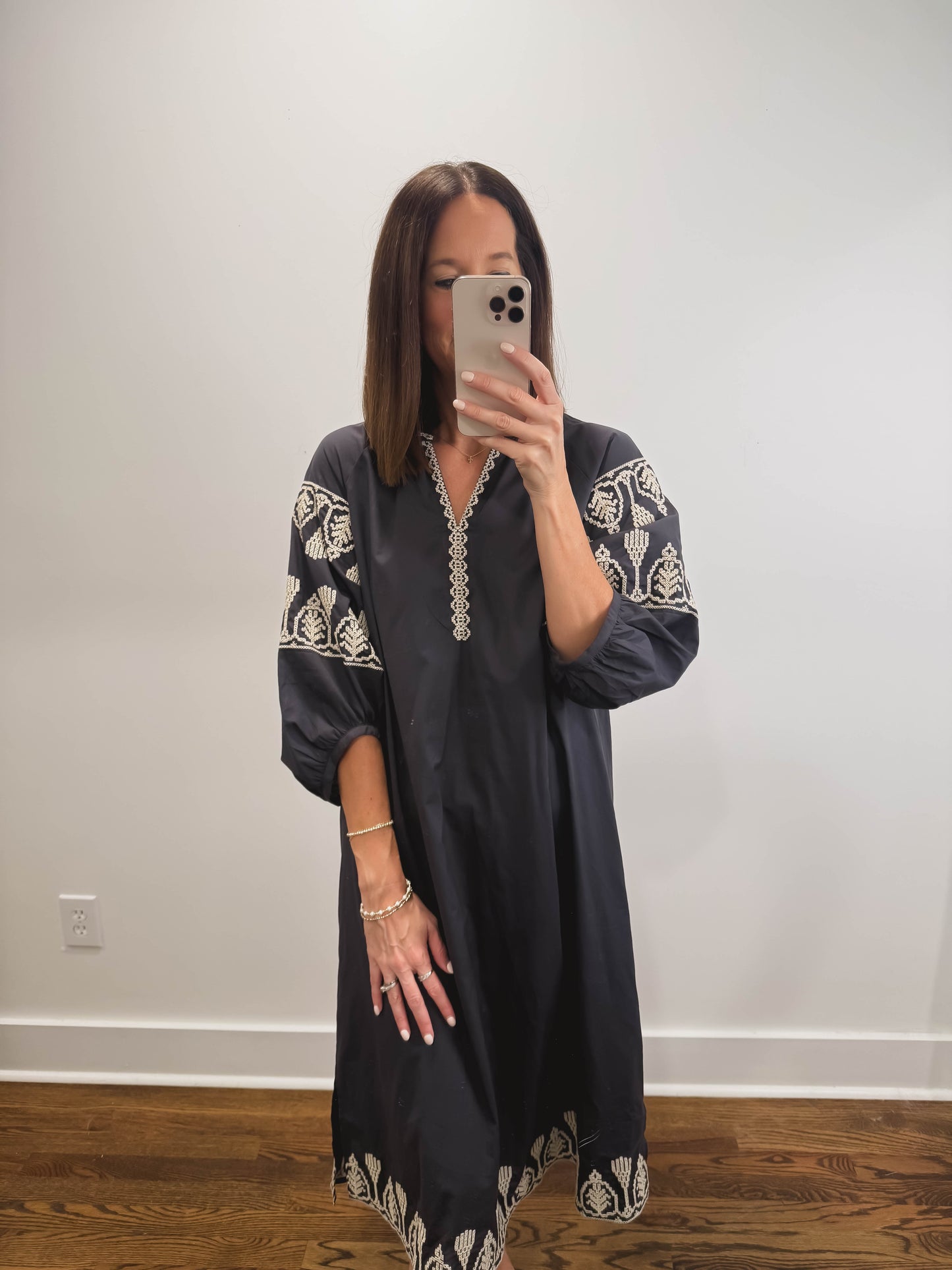 The Ashby Dress in Dark Grey