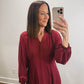 The Vivienne Maxi Dress in Burgundy