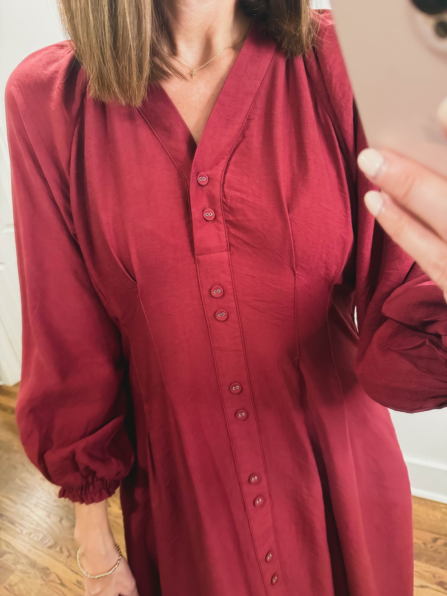 The Vivienne Maxi Dress in Burgundy