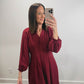 The Vivienne Maxi Dress in Burgundy
