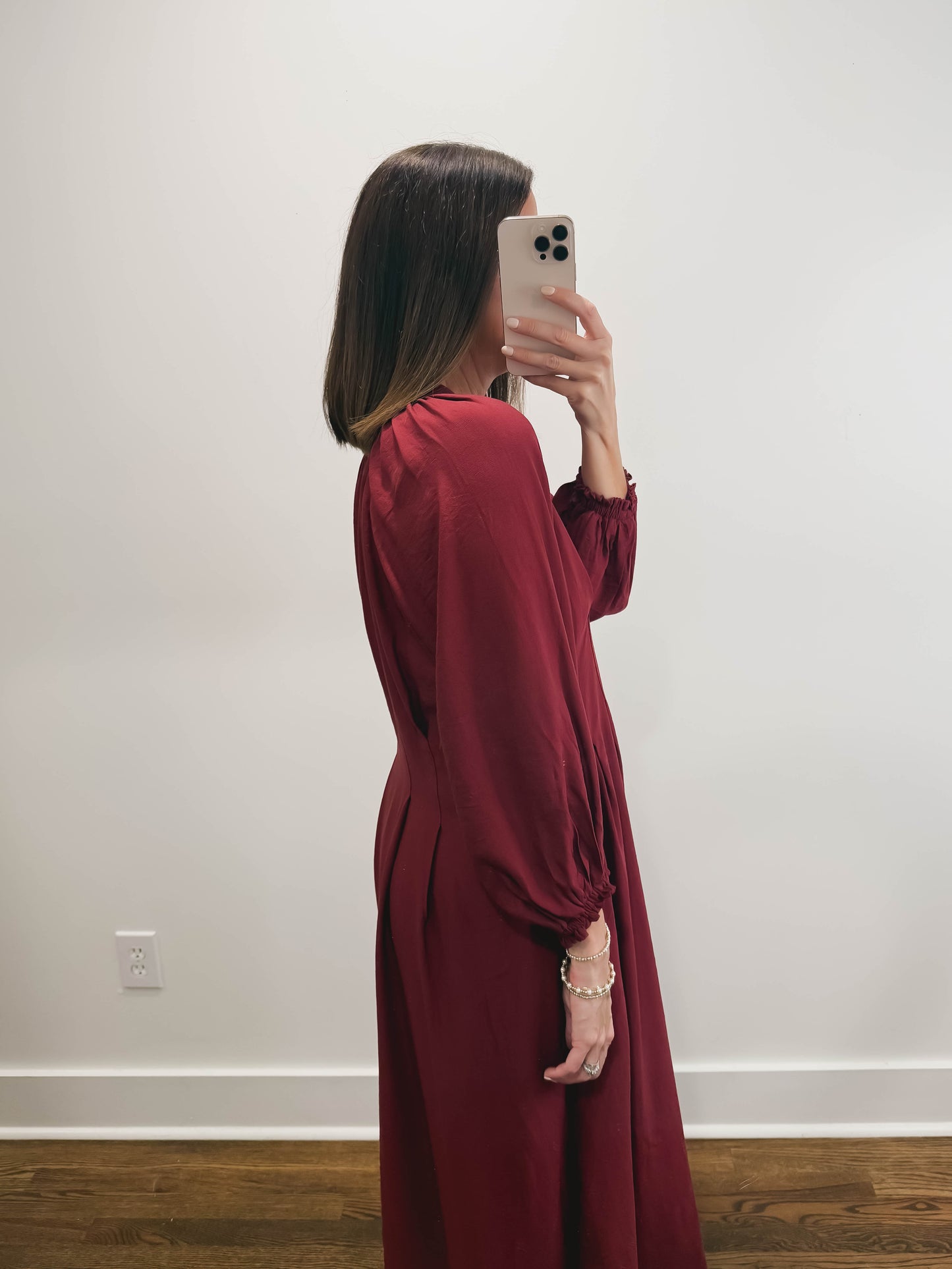 The Vivienne Maxi Dress in Burgundy