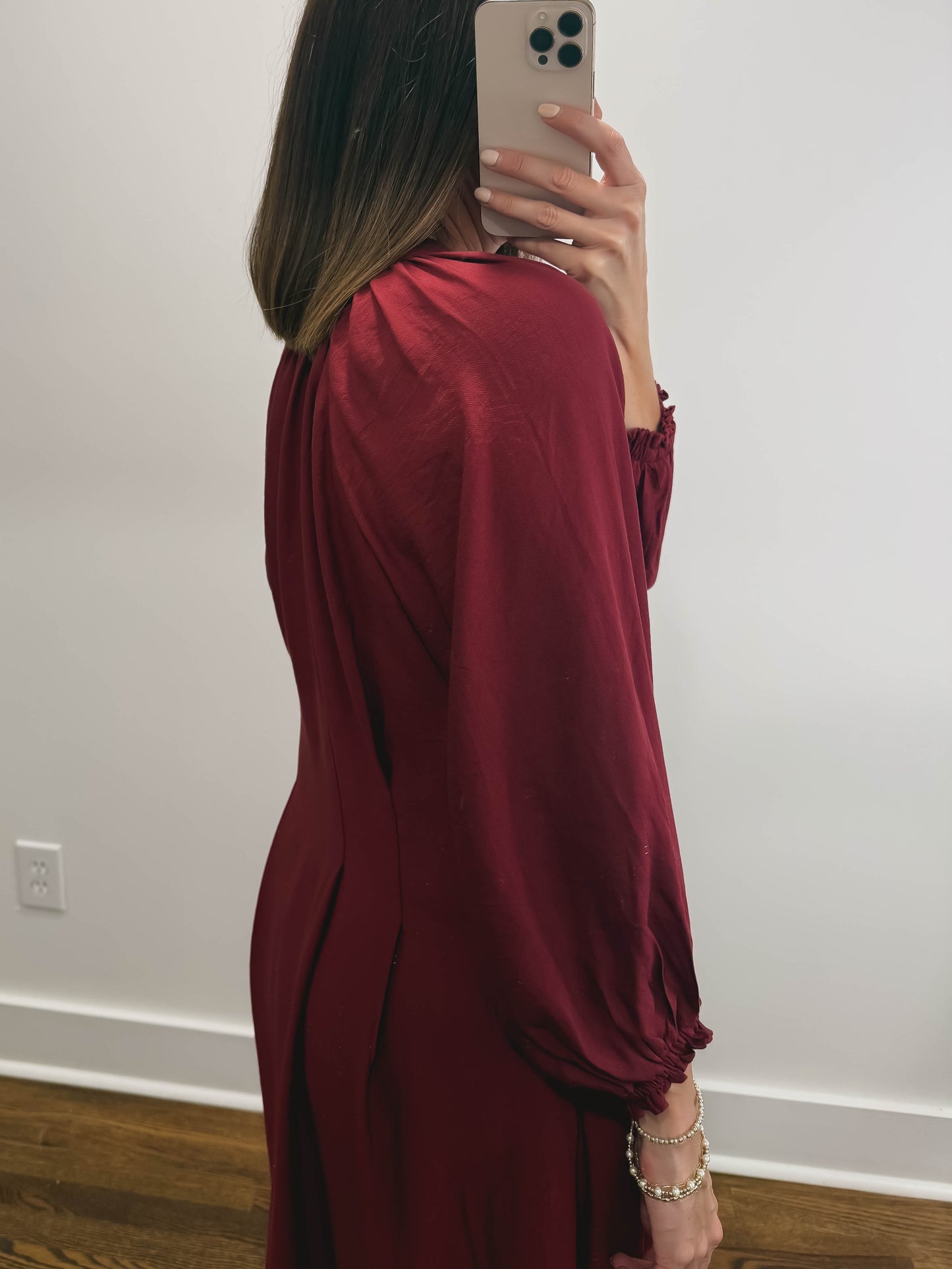 The Vivienne Maxi Dress in Burgundy
