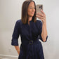 The Annapolis Dress | Navy Eyelet Church Shirt Dress