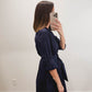 The Annapolis Dress | Navy Eyelet Church Shirt Dress