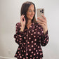 The Dottie Pajama Set in Burgundy