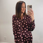 The Dottie Pajama Set in Burgundy