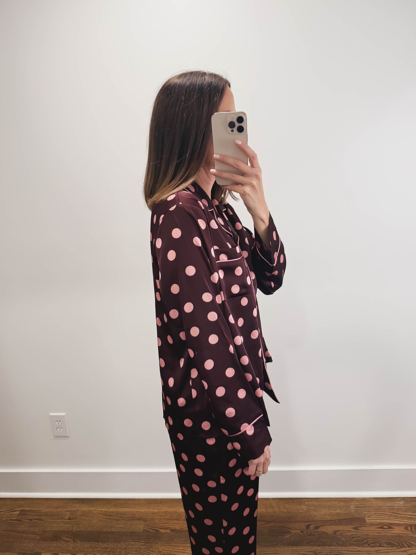 The Dottie Pajama Set in Burgundy