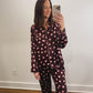 The Dottie Pajama Set in Burgundy
