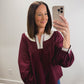The Rosalie Ric Rac Blouse in Burgundy