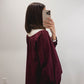 The Rosalie Ric Rac Blouse in Burgundy