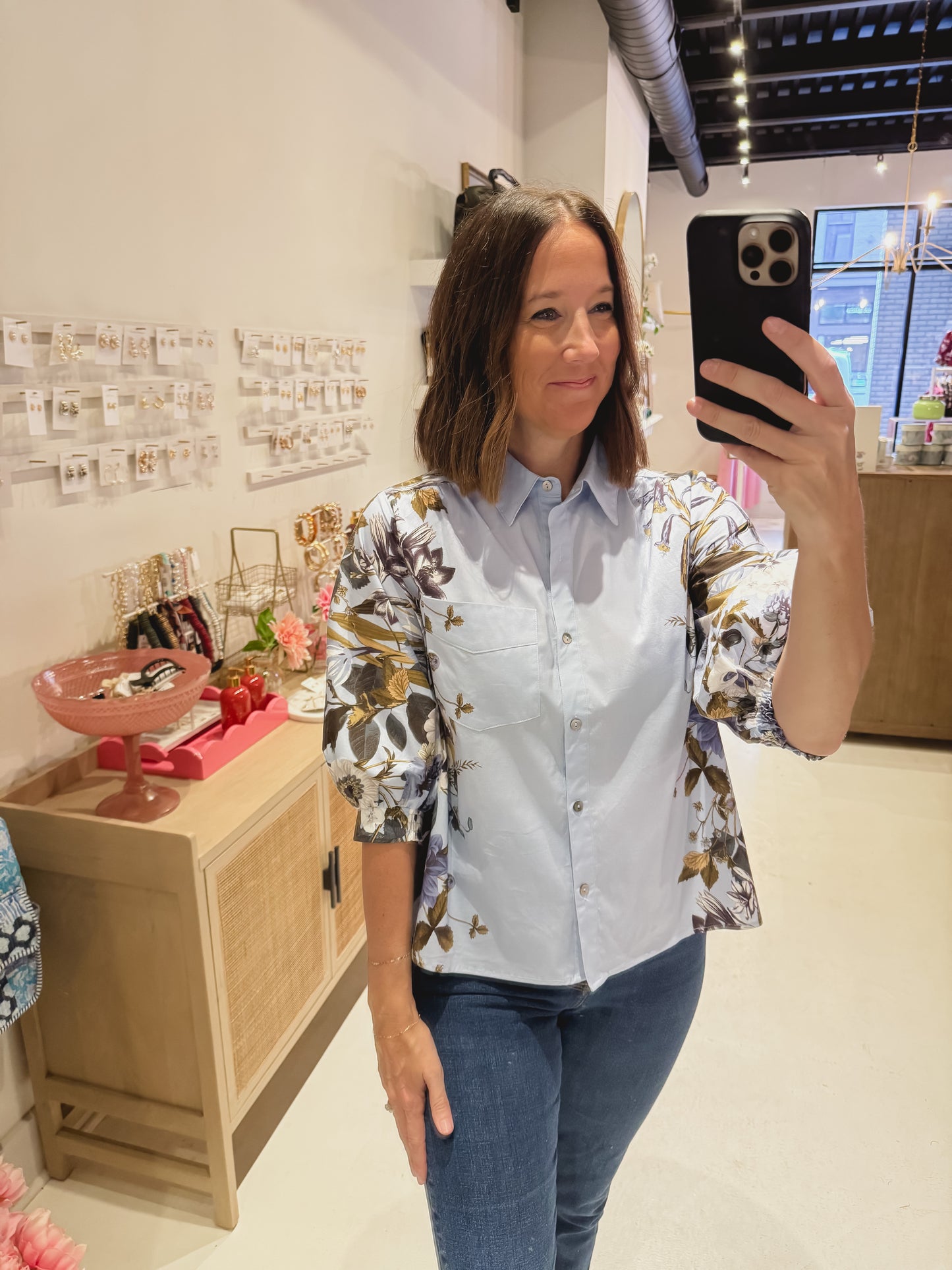 The Flora Bleu Top