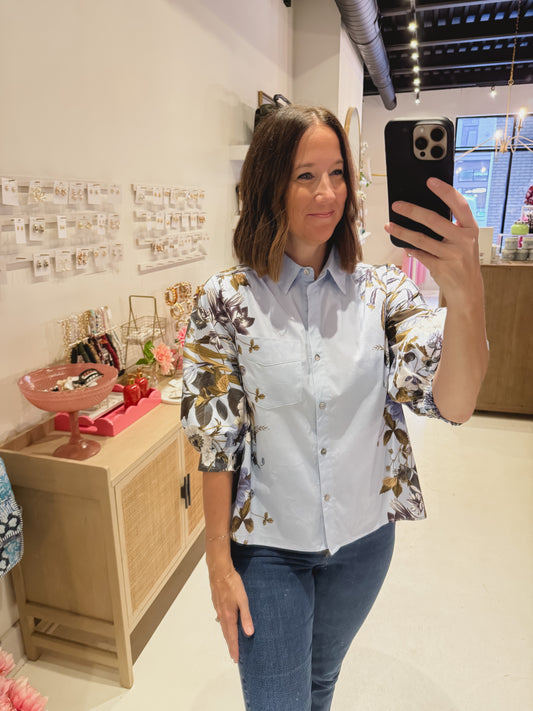 The Flora Bleu Top