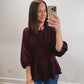 The Josie Top in Burgundy