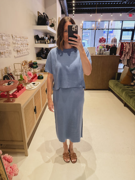 The Serene Slate Skirt