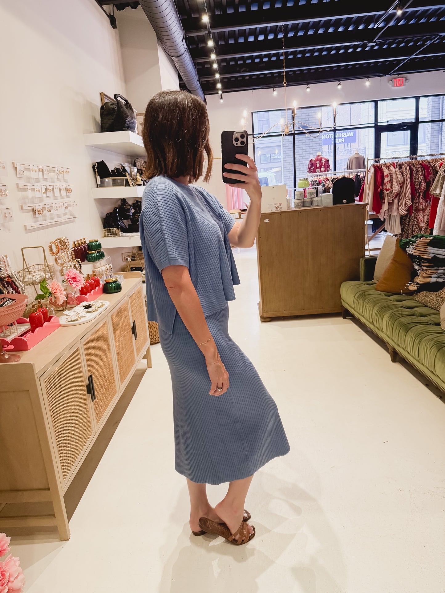 The Serene Slate Skirt