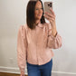 The Primrose Collared Jacket in Blush