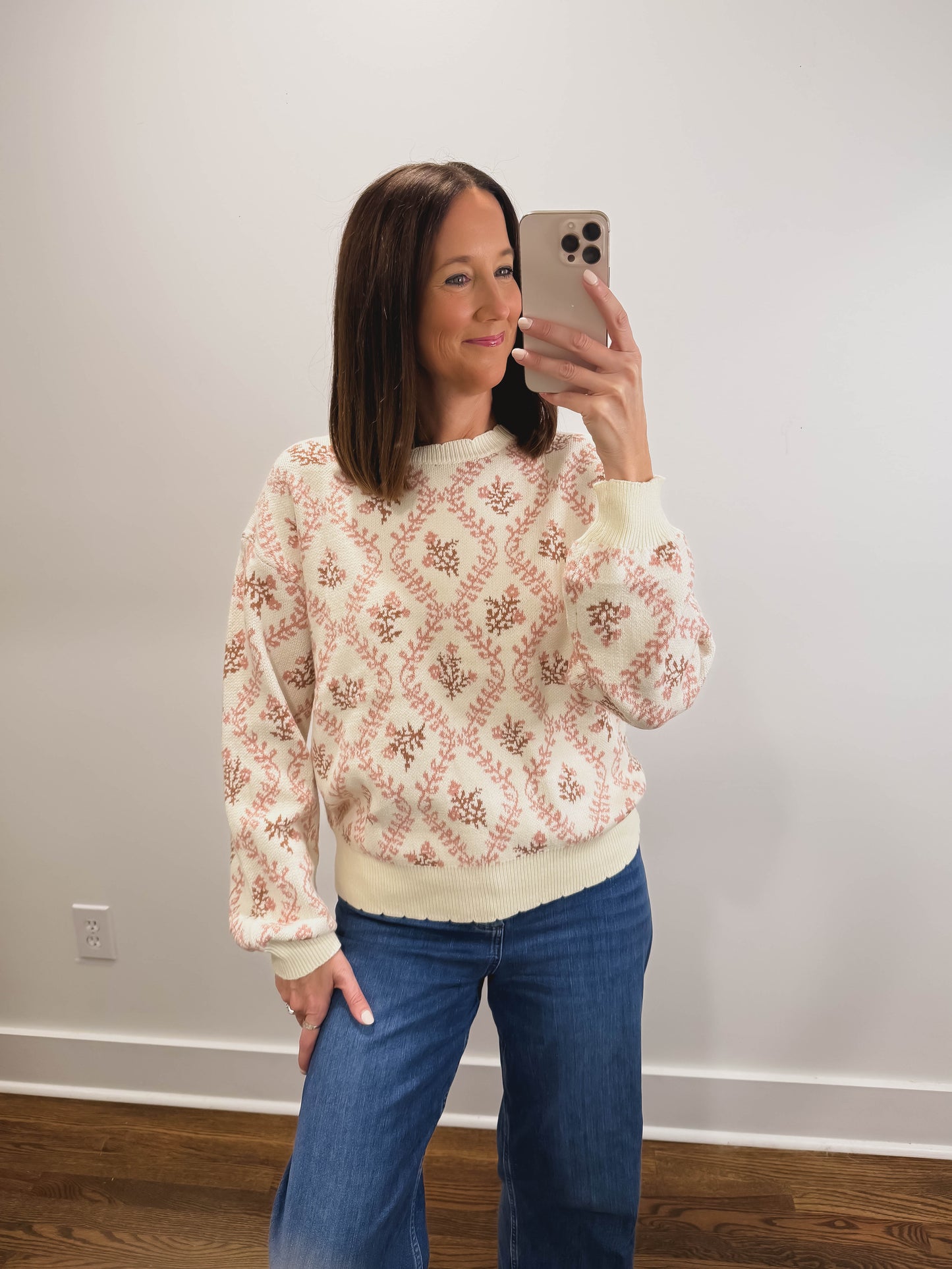 The Sweetbriar Floral Sweater in Pink
