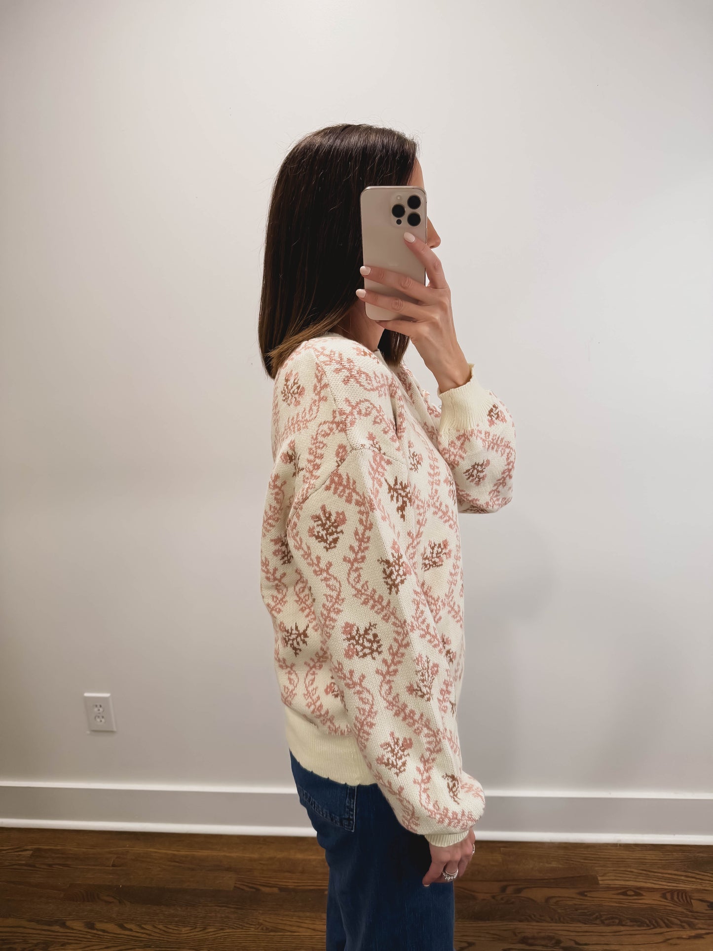 The Sweetbriar Floral Sweater in Pink
