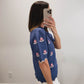 The Juliet Floral Sweater in Blue