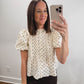The Hazelnut Dot Blouse