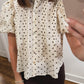 The Hazelnut Dot Blouse