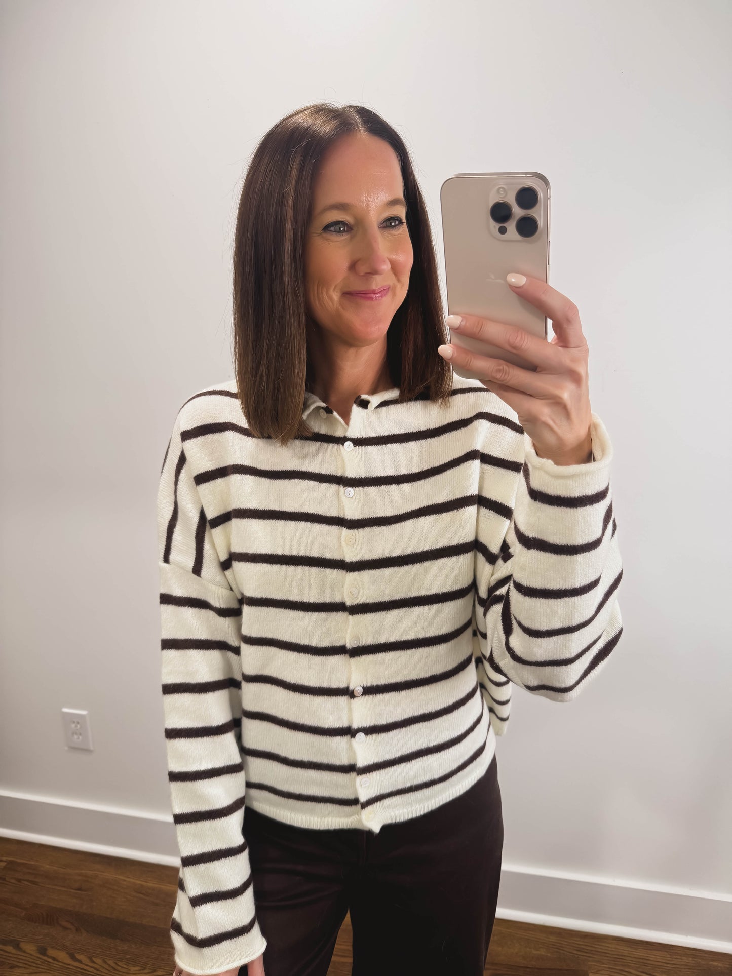 The Piper Cardigan in Brown