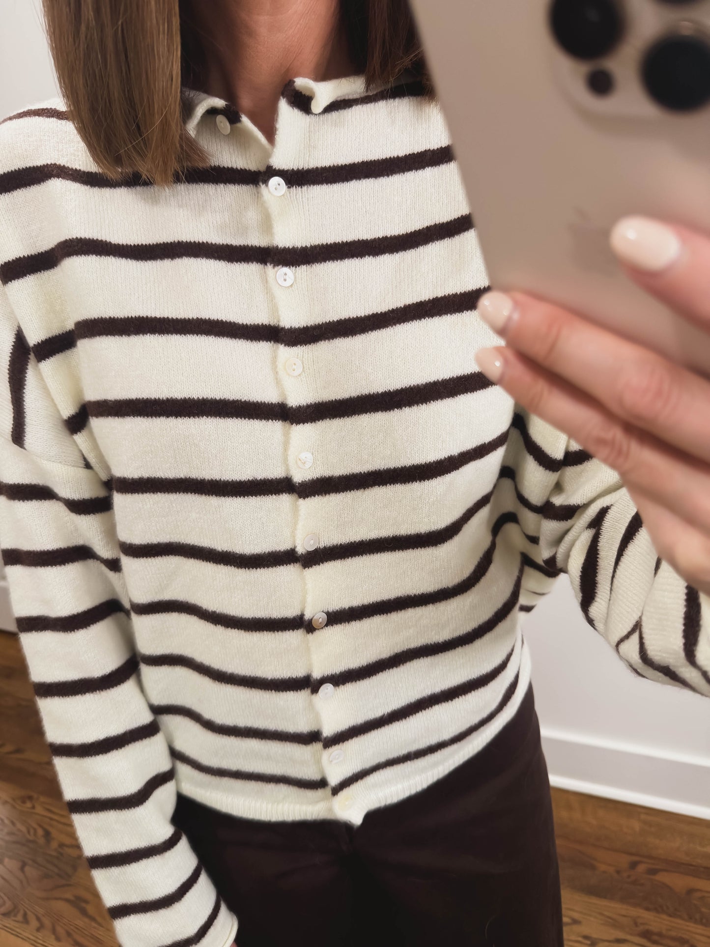 The Piper Cardigan in Brown